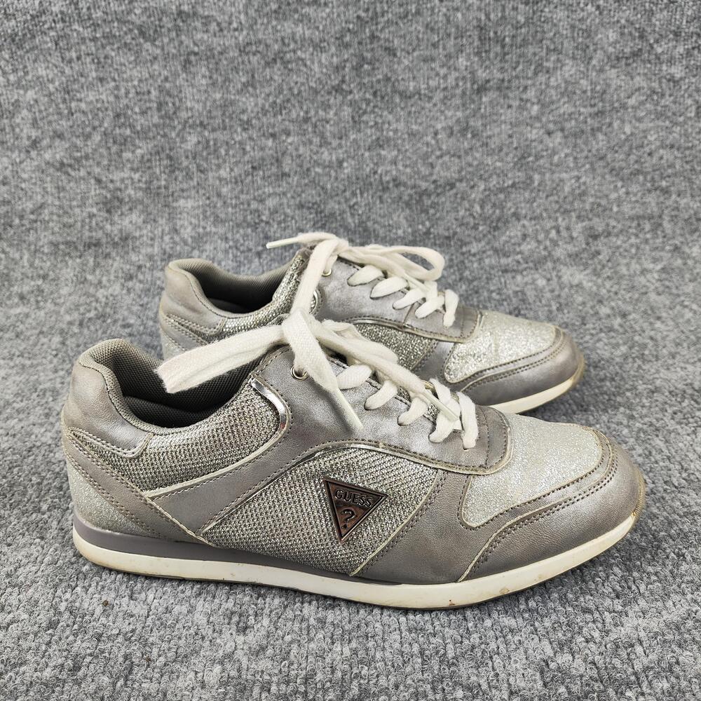 GUESS Shoes Womens Size 10 Silver Glitter Athletic Low Top Sneakers WGEILA-C - Picture 11 of 16